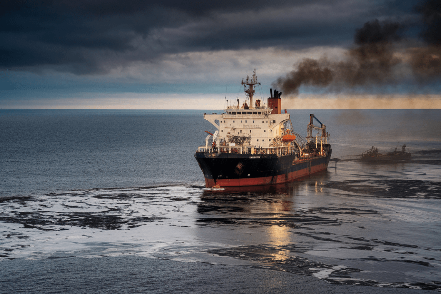 Fuel spill in the North Sea