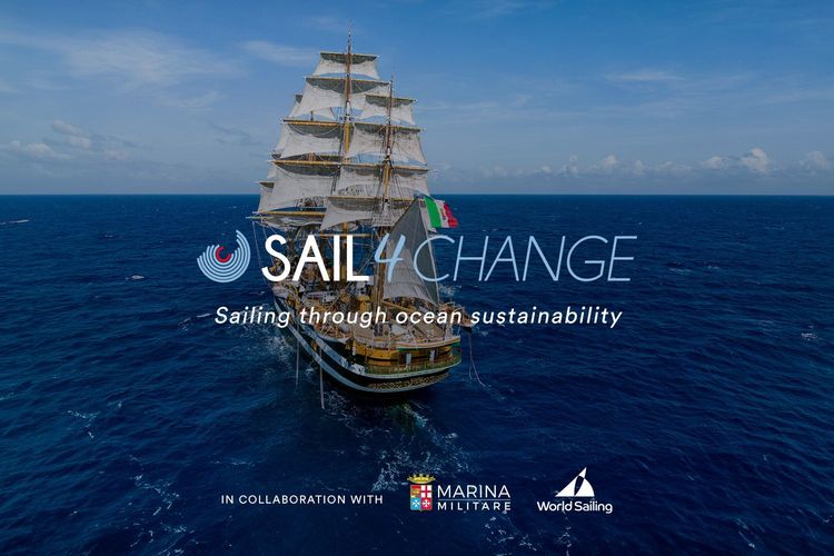 Immagine per articolo One Ocean Foundation sails around the world on the Amerigo Vespucci with Sail4Change